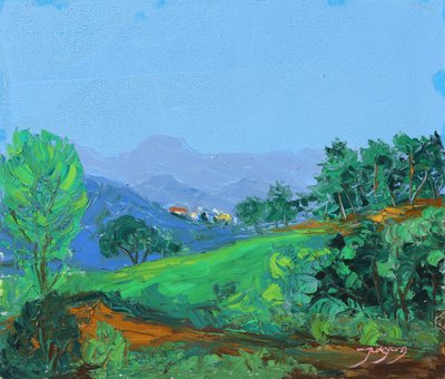 Vibrant Green Hills by Jukyong Park
