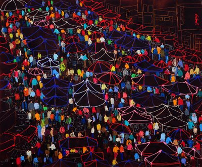 Vibrant Night Market by Jukyong Park
