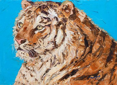 Vibrant Tiger Gaze by Jukyong Park