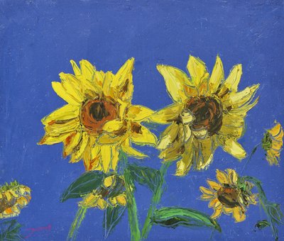 Vibrant Yellow Sunflowers by Jukyong Park