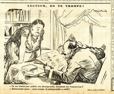 Candid, Satirical in B & W by Jules Abel Faivre