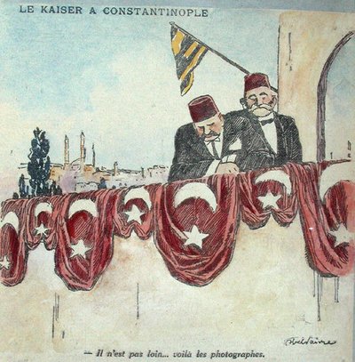 Caricature of Kaiser Wilhelm II in Constantinople during the First World War by Jules Abel Faivre