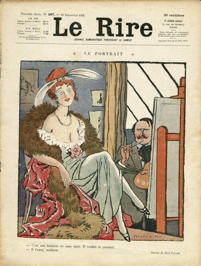 Illustration by Abel Faivre (1867-1945) for the Cover of Le Lire by Jules Abel Faivre
