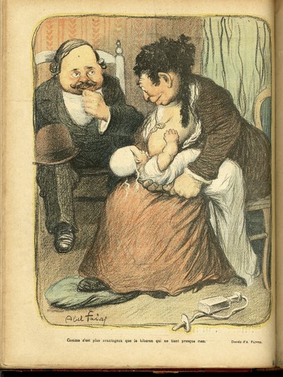 Illustration by Abel Faivre (1867-1945) in Le Rire by Jules Abel Faivre