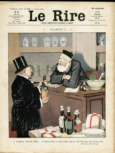 Illustration of Abel Faivre (1867-1945) for the Cover of Le Rire by Jules Abel Faivre