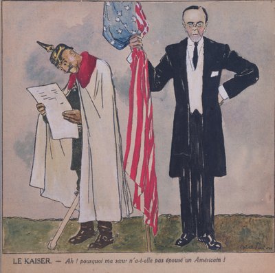 President Woodrow Wilson and Kaiser Wilhelm II by Jules Abel Faivre