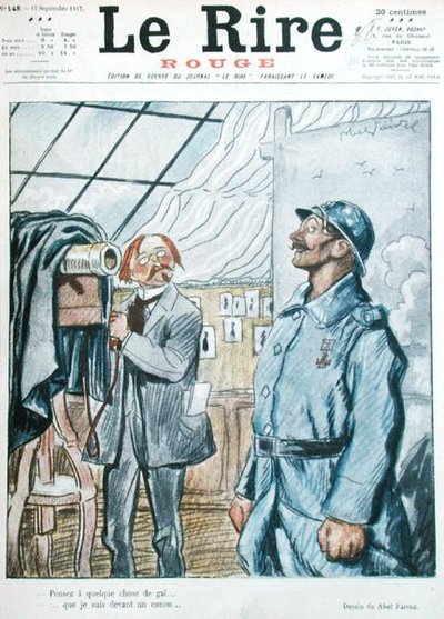 The French soldier with the Photographer, caricature from the front cover of 