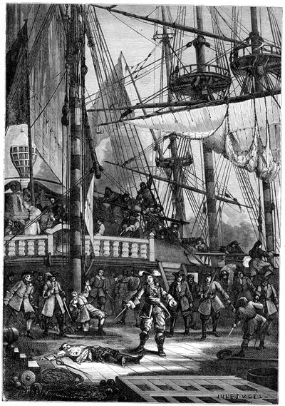 Jean Bart Kills the Dutch Captain of the Neptune by Jules Achille Noel