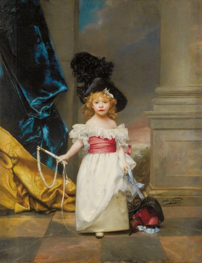 Portrait of Therese Girard Aged Three Years and Seven Months by Jules Adolphe Goupil
