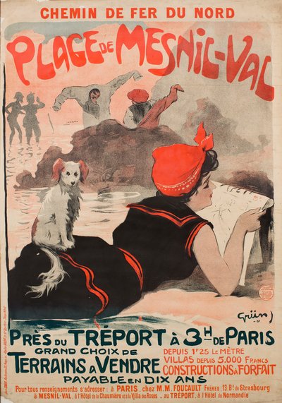 Northern Railway. Mesnil-Val Beach, 1901 by Jules Alexandre Grün