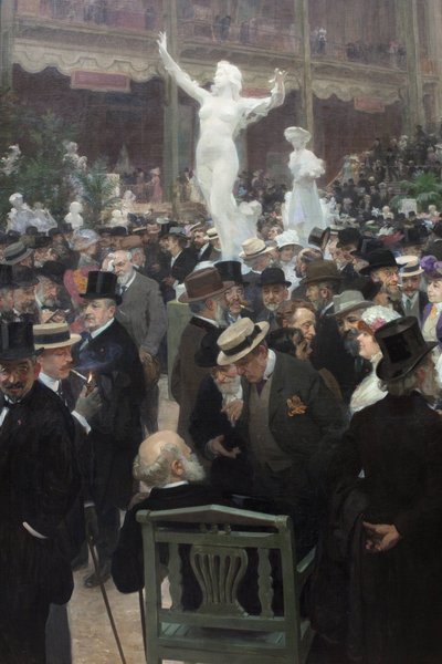 A Friday at the Salon des Artistes Francais by Jules Alexandre Gruen or Grun