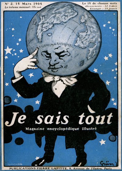 Cover of the illustrious encyclopedic magazine Je sais tout No.2, March 15, 1905 by Jules Alexandre Gruen or Grun