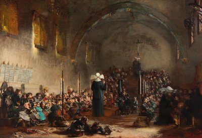 A Nursery School in a Convent by Jules Alexandre Patrouillard Degrave