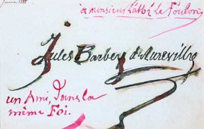 Signature of Jules-Amedee Barbey d