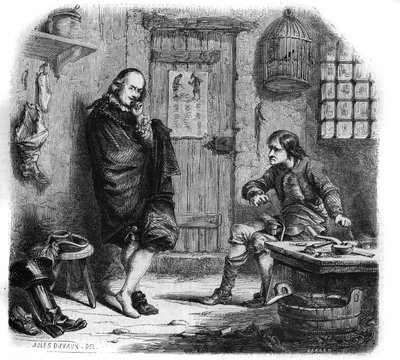 Pierre Corneille (1606-1684) at the saver. Engraving by Jules Duvaux by Jules Antoine (after) Duvaux