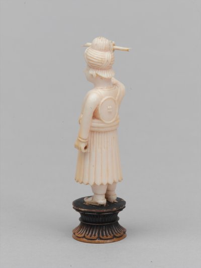 Black pawn, chess piece, India, 1820 circa by Jules Antoine Duvaux