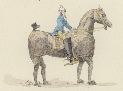 Clown on Costume Horse by Jules Arsene (after) Garnier