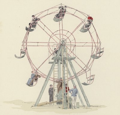 Fairground wheel by Jules Arsene (after) Garnier
