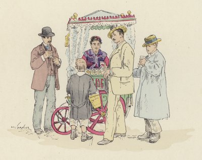 Lemonade seller at the fair by Jules Arsene (after) Garnier