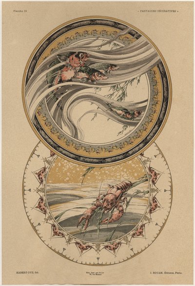 Fishes and lobster, plate 13 from 