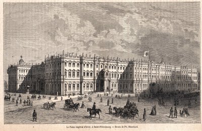 The Winter Imperial Palace in St. Petersburg by Jules Blanchard