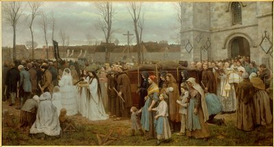 The Planting of a Calvary Procession in Front of a Breton Church by Jules Breton