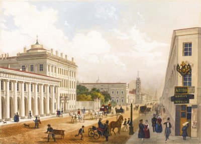 View of the Nevsky Prospekt in Saint Petersburg by Jules Charlemagne