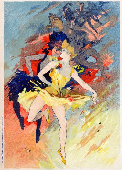The Dance. Allegory by Jules Cheret, France, c.1890 by Jules Cheret