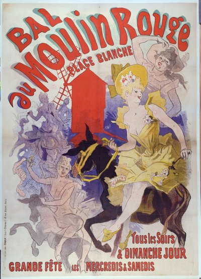 Ball at the Moulin Rouge, Place Blanche by Jules Cheret