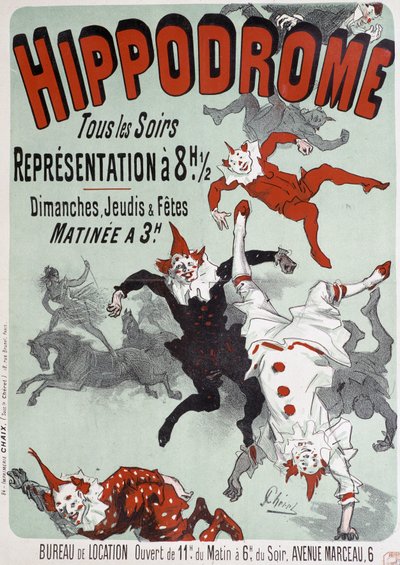 Circus Performance at the Hippodrome - Poster by Jules Cheret, Late 19th Century by Jules Cheret