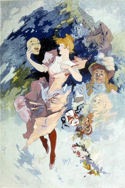 Design by Cherret for the Carnival at the end of the 19th century by Jules Cheret