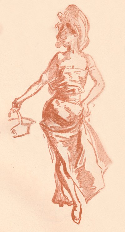 Drawing in Sanguine by Jules Cheret