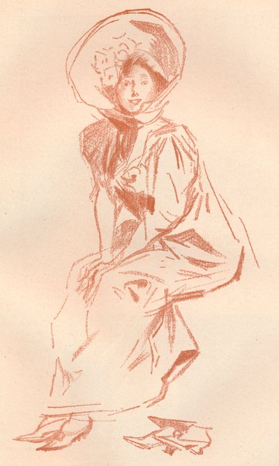 Drawing in Sanguine by Jules Cheret