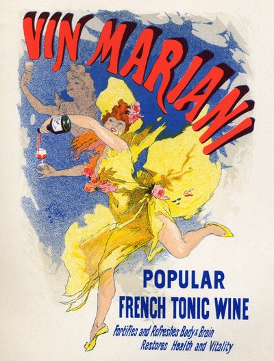 Food and Beverage. Mariani French Tonic Wine (first cocawine). Poster by Jules Cheret, France by Jules Cheret