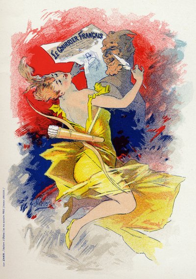 The newspaper Le Courrier Francais. Allegory by Jules Cheret, France, c.1890 by Jules Cheret