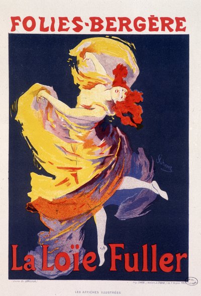 Loie Fuller at Folies Bergere - by Jules Cheret, c. 1890 by Jules Cheret
