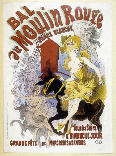 Poster for the Moulin Rouge ball, by Jules Chéret, late 19th century by Jules Cheret
