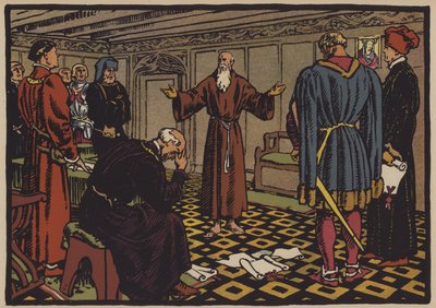 The Hermit Niklaus von Flue and the Treaty of Stans by Jules Courvoisier