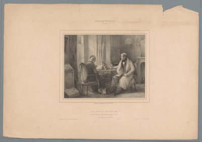 Philanthropist Talking to a Priest (series title: Virtues and Vices) by Jules  David