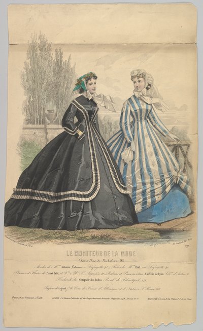 Modes de Mme. Antonie Lalanne, No. 791, from Le Moniteur de la Mode, 1848 by Jules David