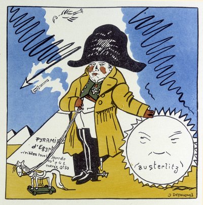 Austerlitz, Jena, Wagram: Caricature on Napoleon I - in 