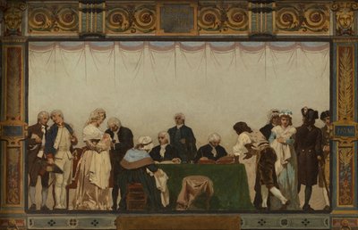 Sketch for the 20th arrondissement town hall: Naissance, patrie, devoir, droits by Jules Didier