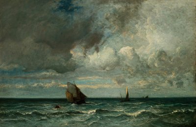 Barks Fleeing Before the Storm, 1870-75 by Jules Dupré