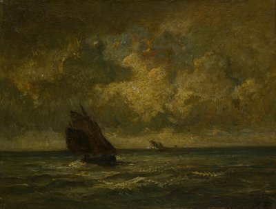 Two Boats in a Storm, 1870-75 by Jules Dupré