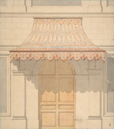 Design for an Awning Over a Door, in Moorish Style by Jules Edmond Charles Lachaise and Eugène Pierre Gourdet