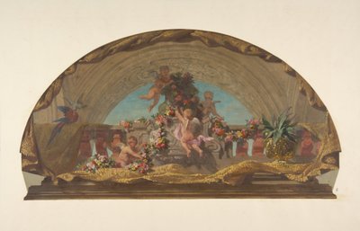 Design for the Decoration of a Lunette on the Staircase, Hôtel de Pless, Berlin, second half 19th century by Jules Edmond Charles Lachaise and Eugène Pierre Gourdet