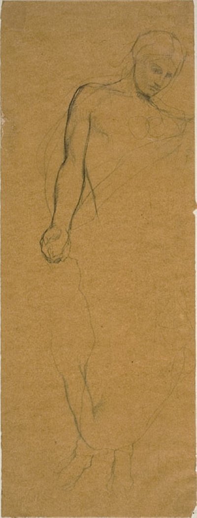Study of a Standing Draped Figure by Jules Elie Delaunay