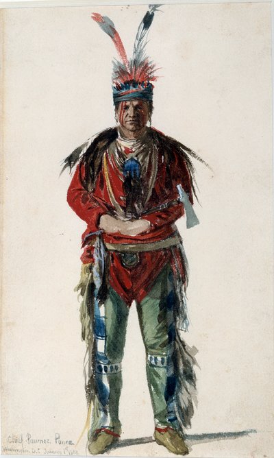 Footprint of an Indian Chief of the Pawnee Ponca Tribe by Jules Emile Saintin