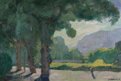 Grenoble, view taken from Île Verte 1922 by Jules Flandrin