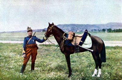 A French Brigadier and His Horse During the Battle of the Marne East of Paris, September 1914 by Jules Gervais Courtellemont